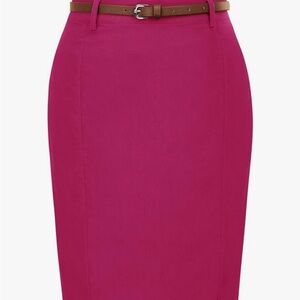 Elegant Pink Pencil Skirt